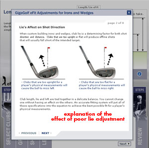 GigaGolf eFit screen shot 4