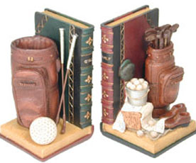 Classic Golf Design Bookends